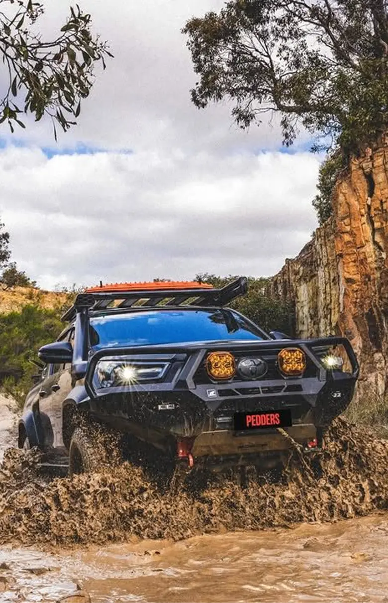 Pedders vehicle in 4WD scene