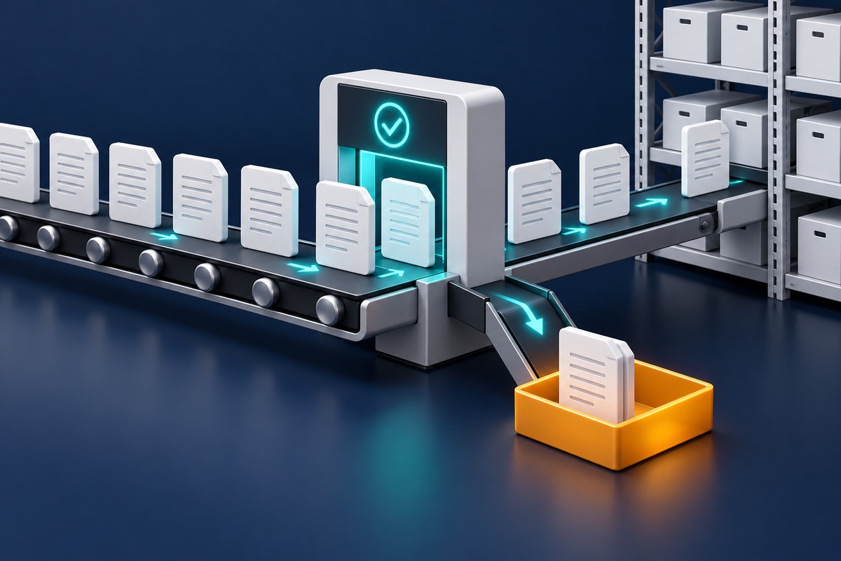 Order records passing through validation with an exception held separately